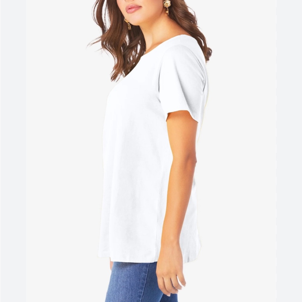 Roamans 14/16 Tee short sleeves  Easter spring shirt white clean